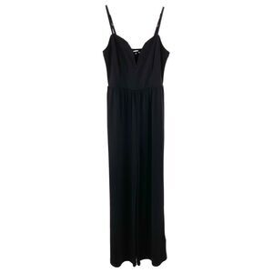 Express Black Sleeveless Boned Sweetheart Smocked Jumpsuit XS